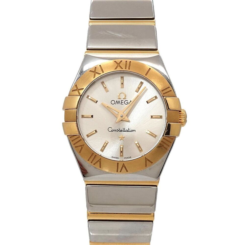 Omega Constellation Brushed Two-Tone 123 20 24 60 02 002 Women's Watch Silver...